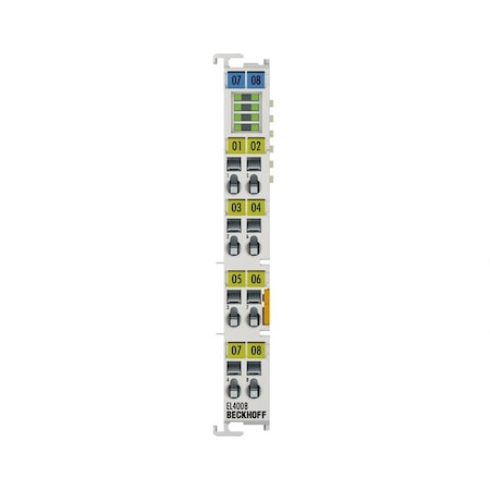 Beckhoff EtherCAT Terminal, 8-channel analog output, voltage, 0.10 V, 12 bit EL4008